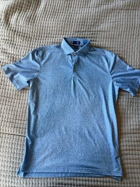 Stitch Golf Light Blue Men's Short-Sleeve Printed Polo